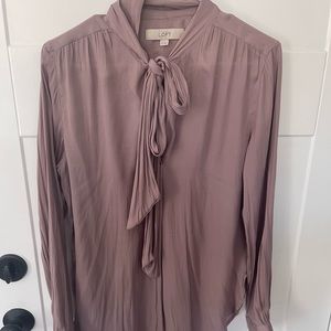 Beautiful mauve silk-like top from loft